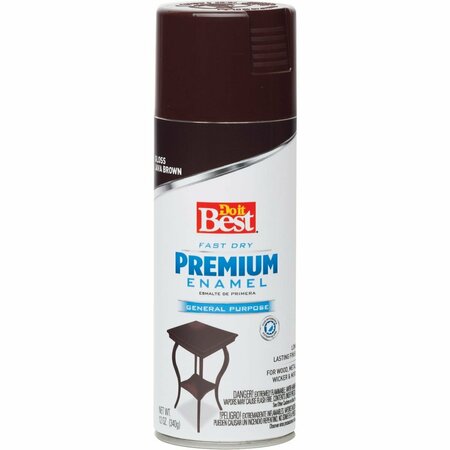 ALL-SOURCE Premium Enamel 12 Oz. Gloss Spray Paint, Java Brown 203468D